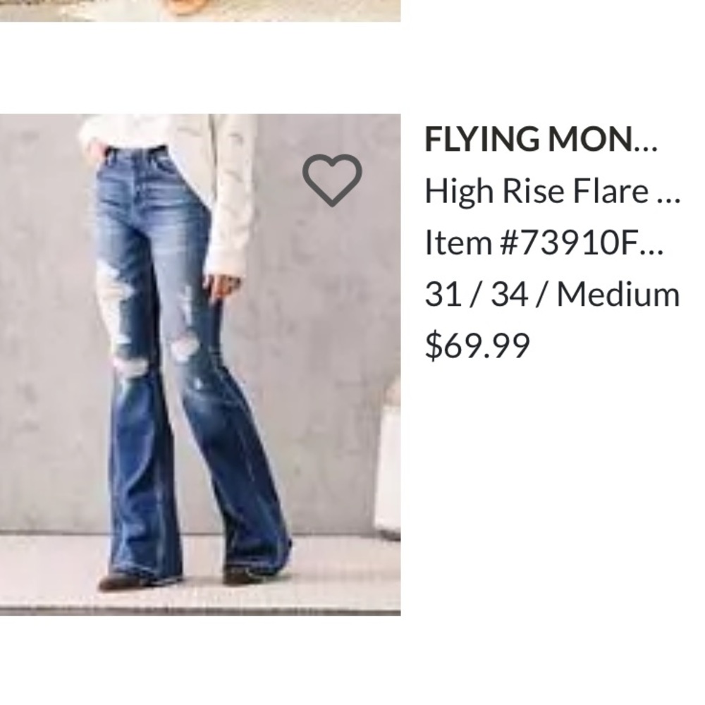 Flying Monkey 31/34 High Rise Flare STYLE F4048L | SKU 148545